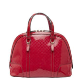 グッチ マイクロGG ハンドバッグ 309617 ピンク エナメル レザー レディース GUCCI 【中古】